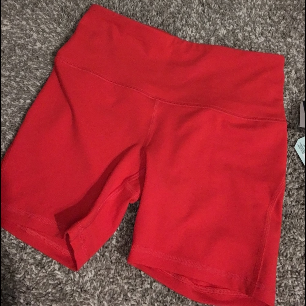 brand new red biker shorts